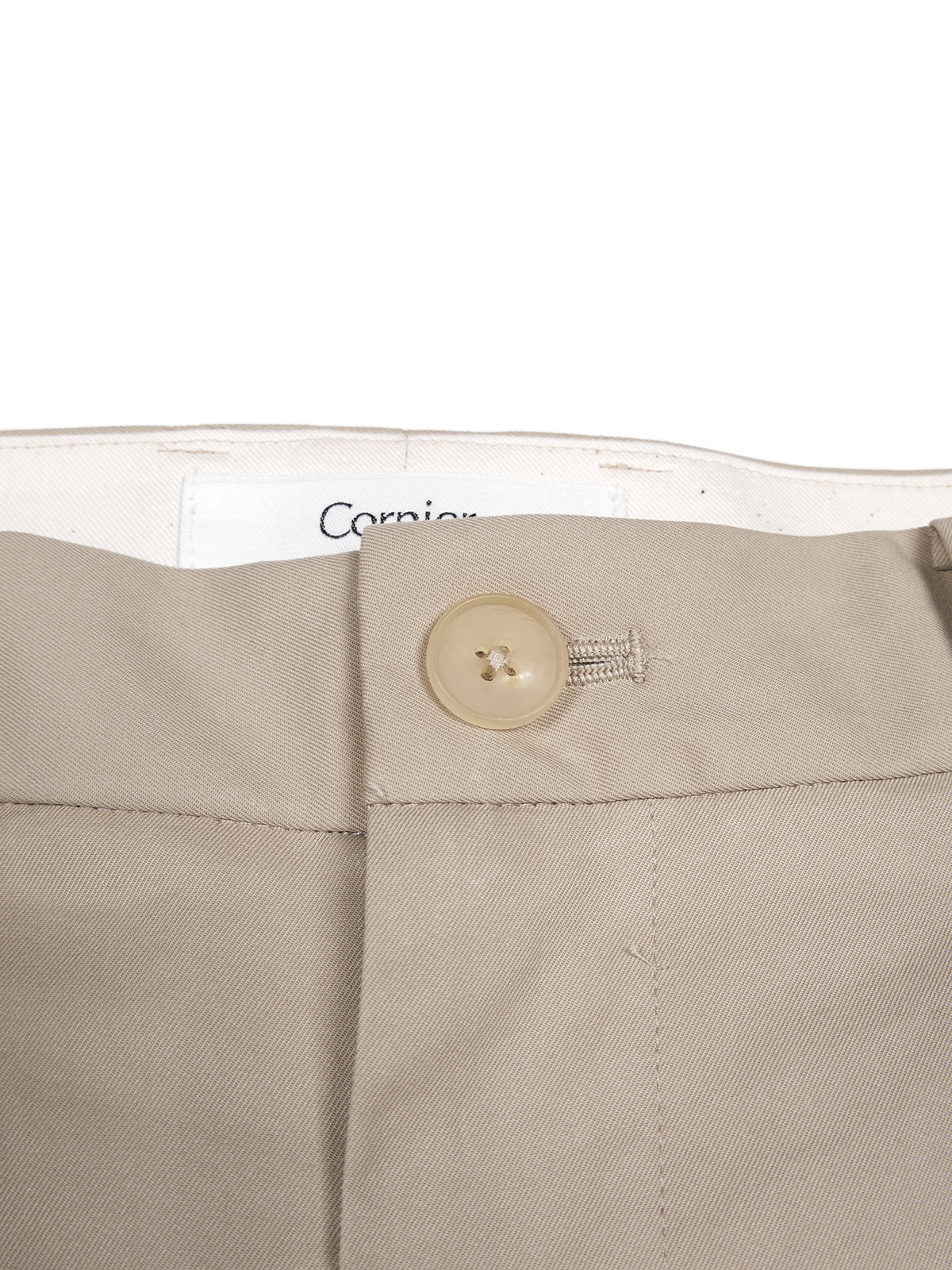 FINX COTTON VOILE LIGHT CHINO WIDE PANTS｜ASH BEIGE