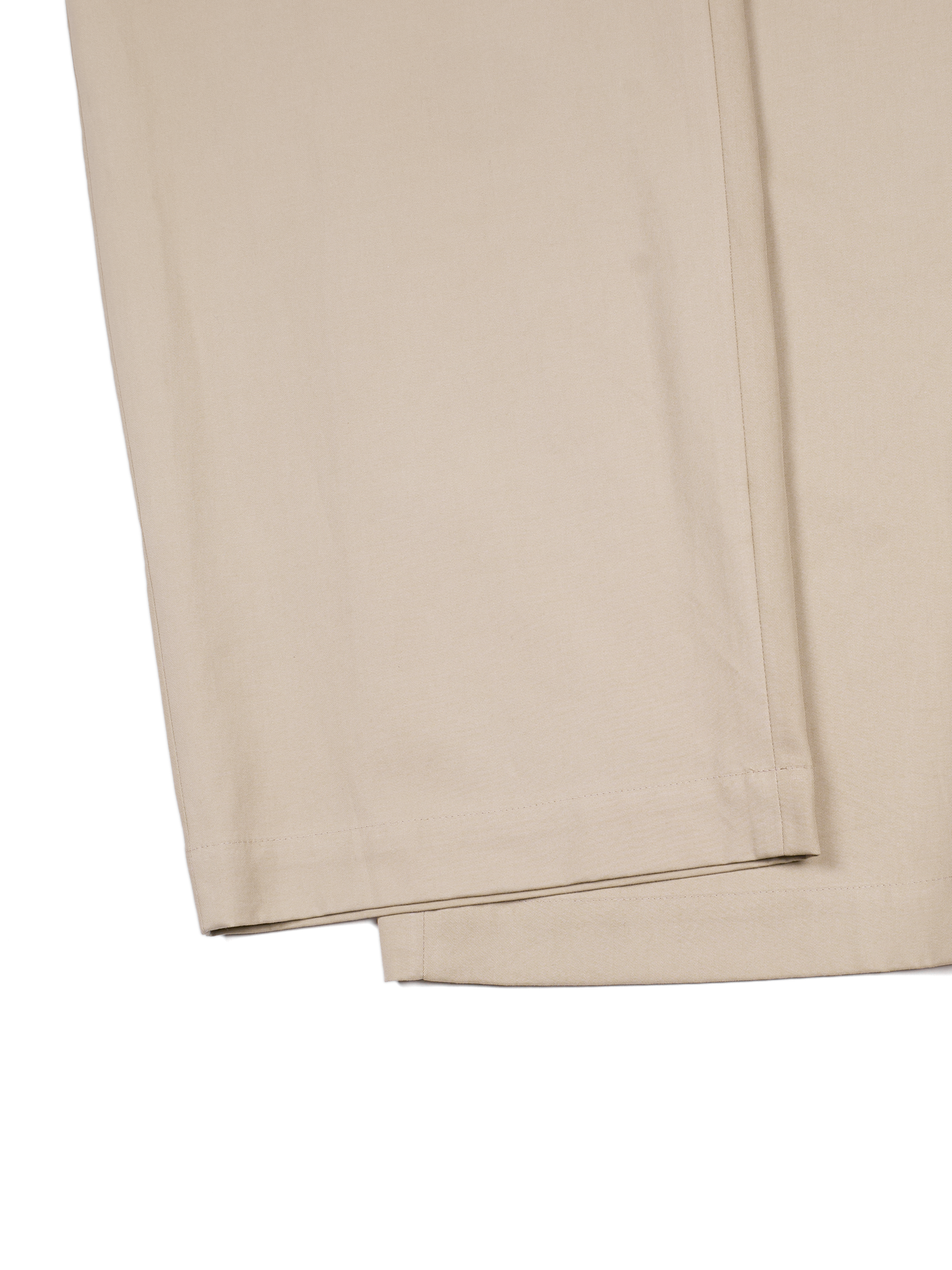 FINX COTTON VOILE LIGHT CHINO WIDE PANTS｜ASH BEIGE