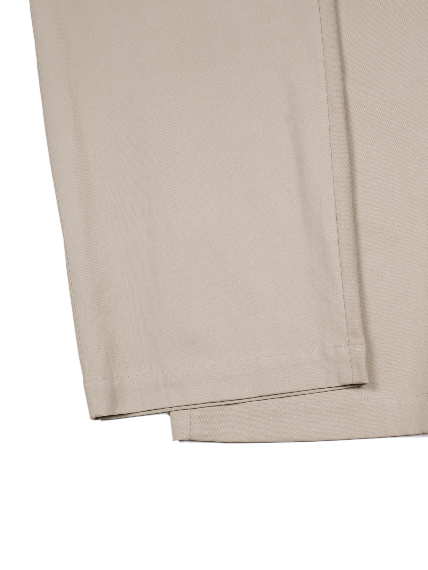 FINX COTTON VOILE LIGHT CHINO WIDE PANTS｜ASH BEIGE
