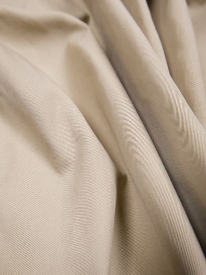 FINX COTTON VOILE LIGHT CHINO WIDE PANTS｜ASH BEIGE