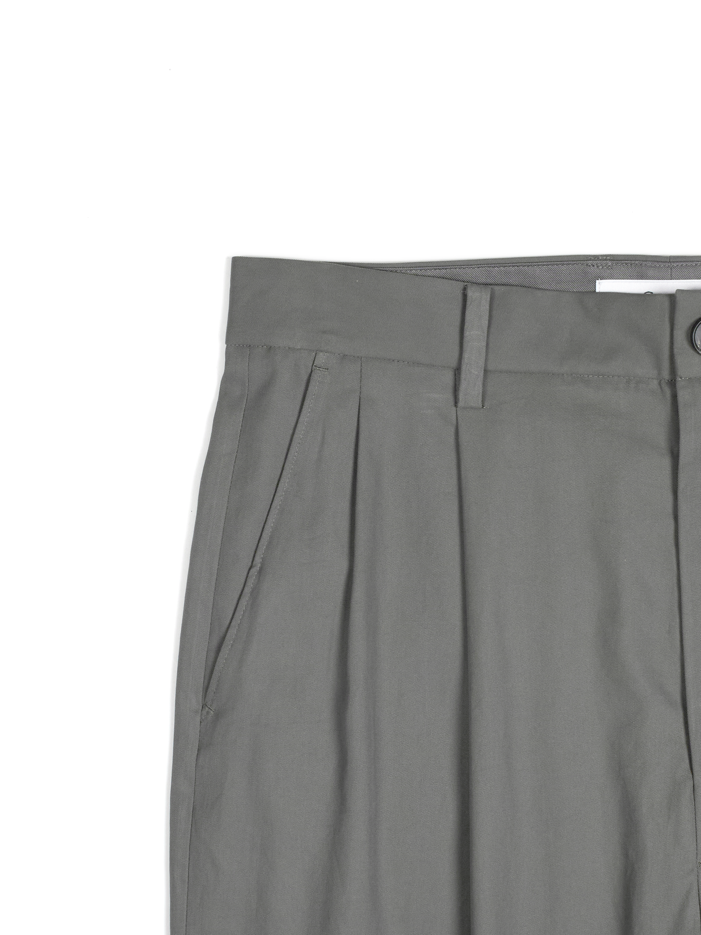 FINX COTTON VOILE LIGHT CHINO WIDE PANTS｜GRAY