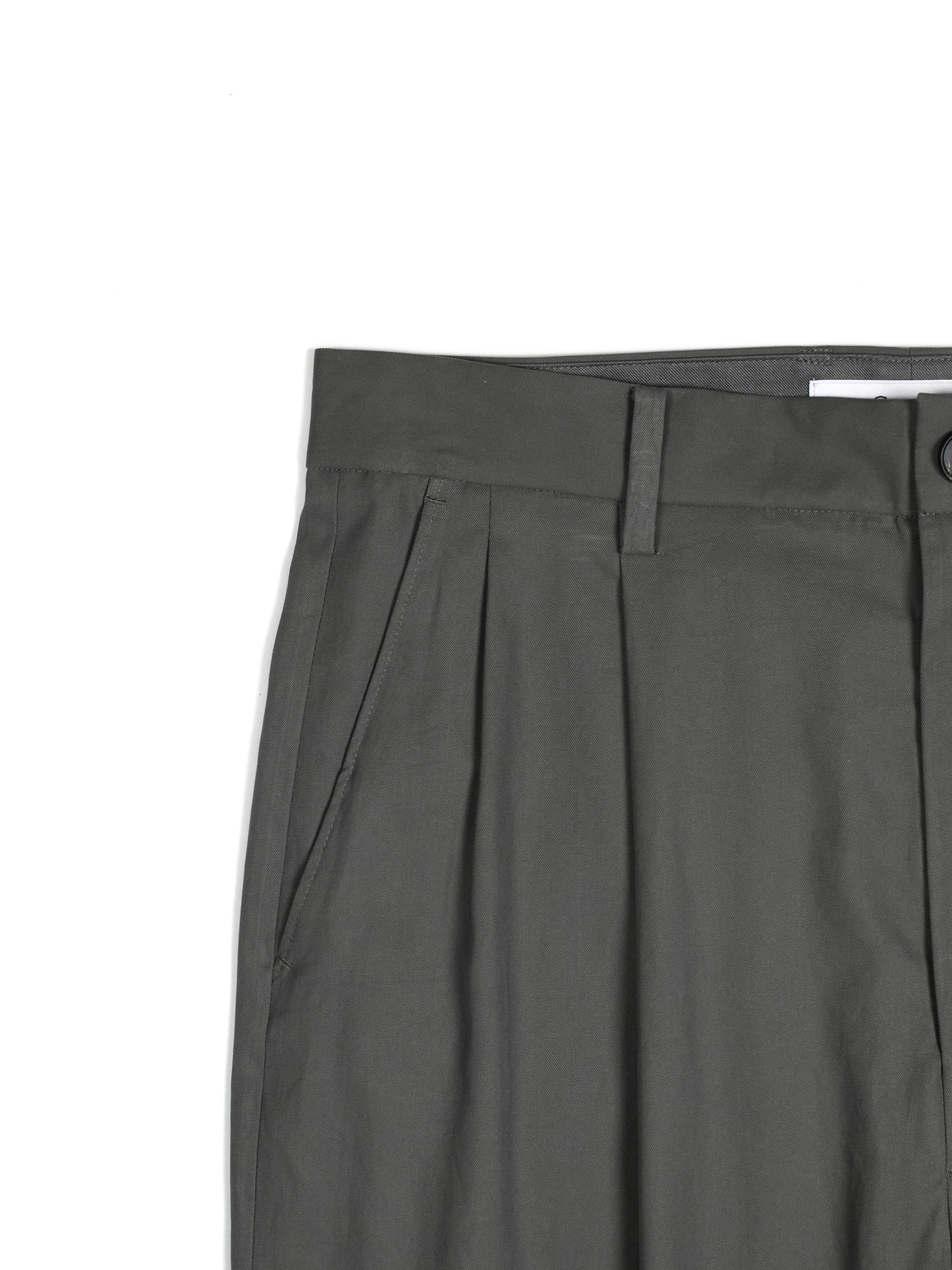 FINX COTTON VOILE LIGHT CHINO WIDE PANTS｜GRAY