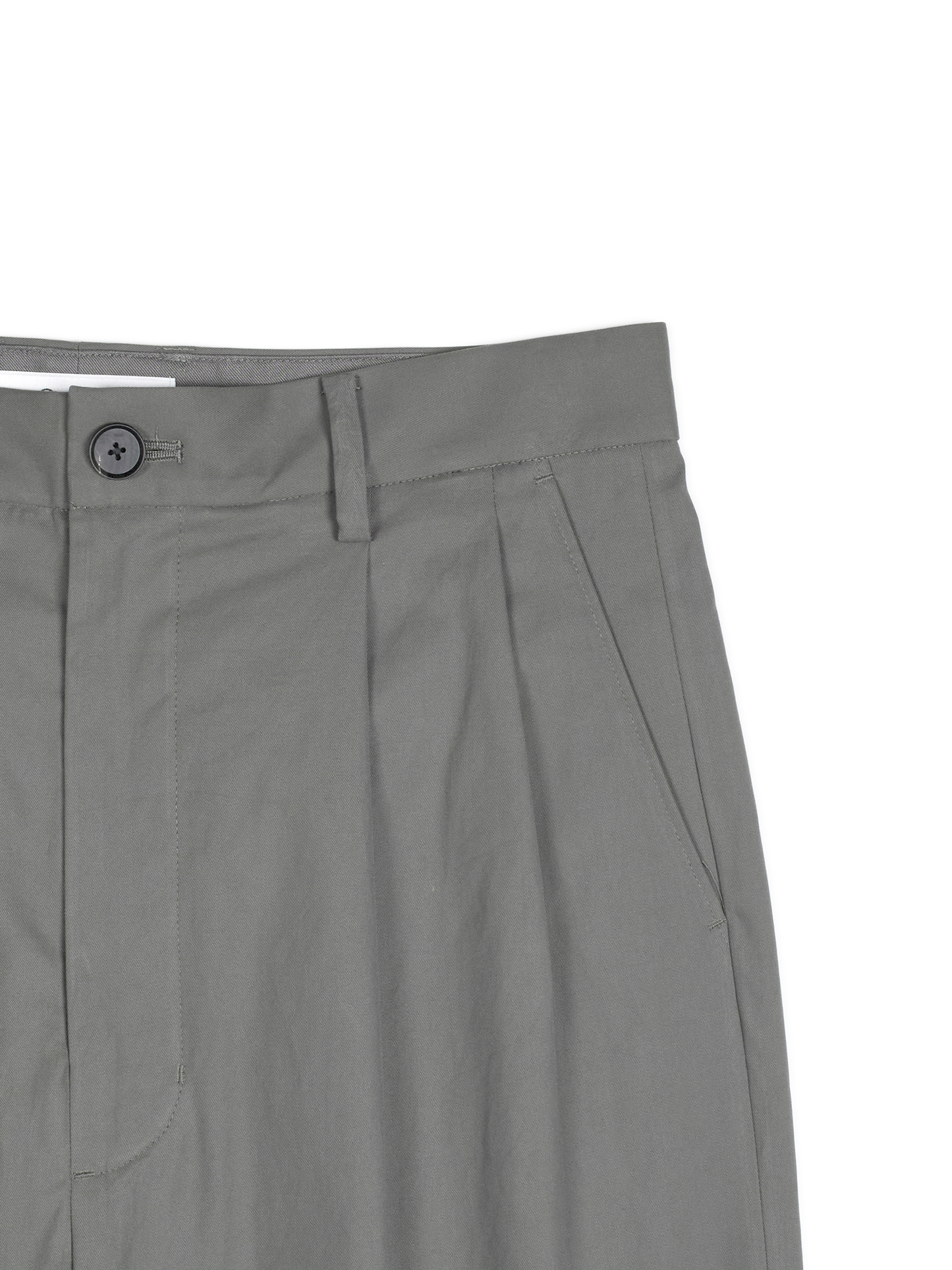 FINX COTTON VOILE LIGHT CHINO WIDE PANTS｜GRAY