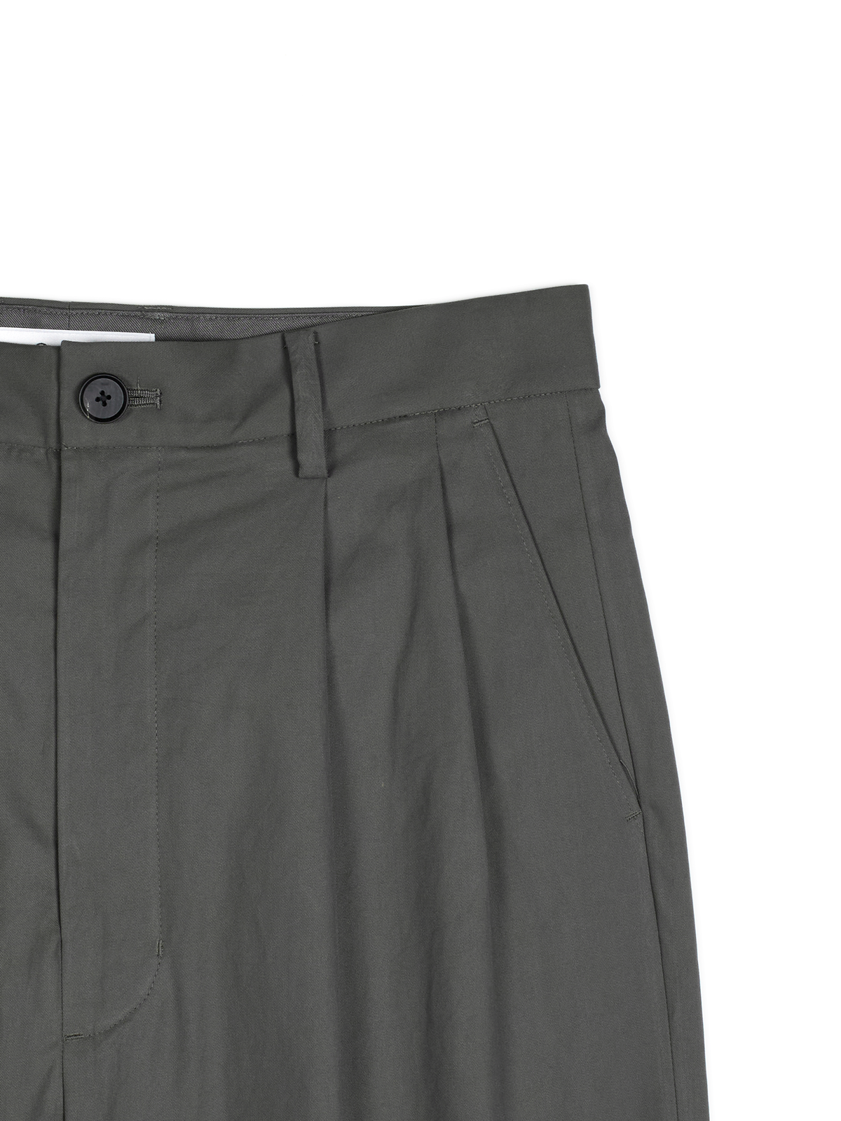 FINX COTTON VOILE LIGHT CHINO WIDE PANTS｜GRAY