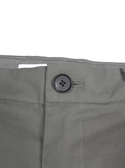 FINX COTTON VOILE LIGHT CHINO WIDE PANTS｜GRAY