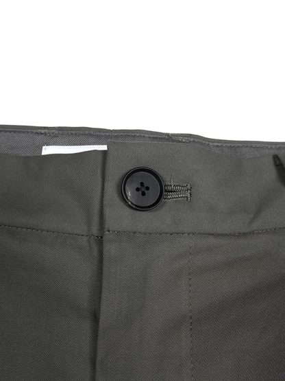 FINX COTTON VOILE LIGHT CHINO WIDE PANTS｜GRAY