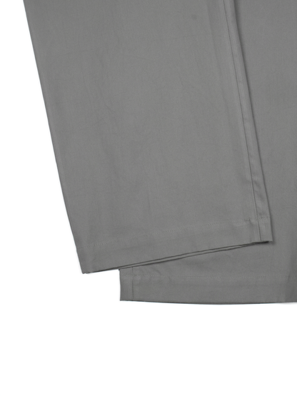 FINX COTTON VOILE LIGHT CHINO WIDE PANTS｜GRAY