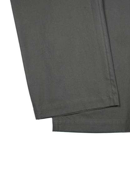 FINX COTTON VOILE LIGHT CHINO WIDE PANTS｜GRAY