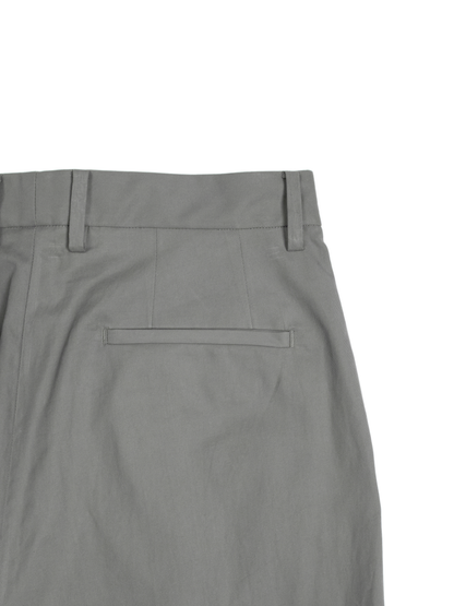 FINX COTTON VOILE LIGHT CHINO WIDE PANTS｜GRAY