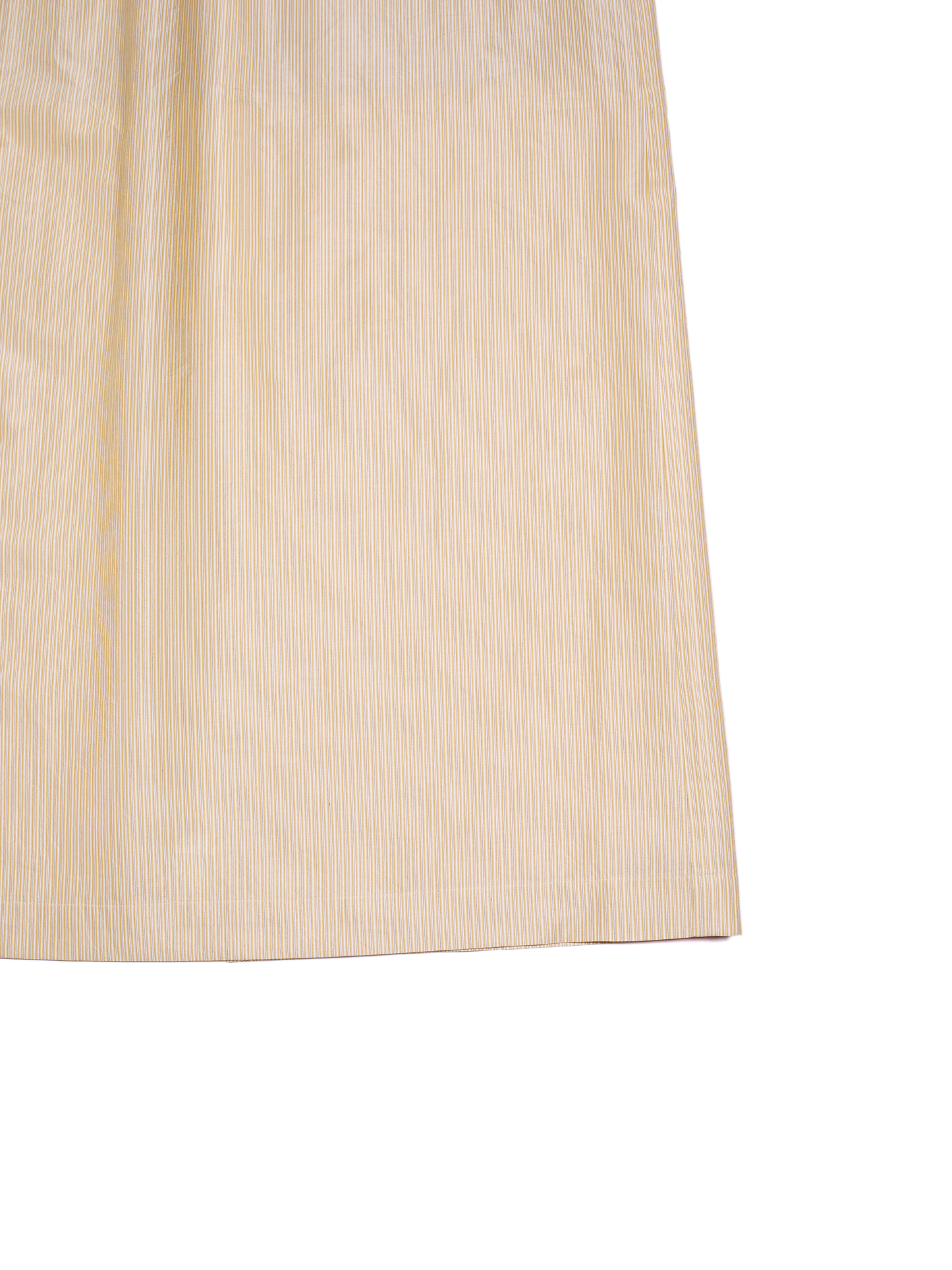 RAW SILK/GIZA STRIPE SKIRT｜YELLOW