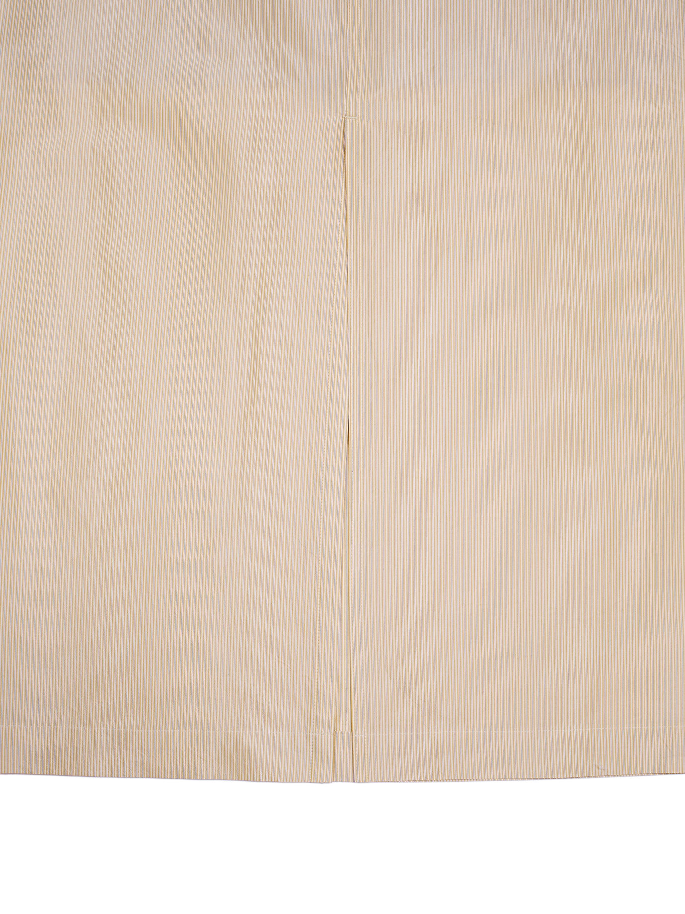 RAW SILK/GIZA STRIPE SKIRT｜YELLOW