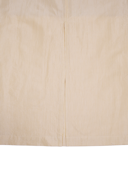 RAW SILK/GIZA STRIPE SKIRT｜YELLOW