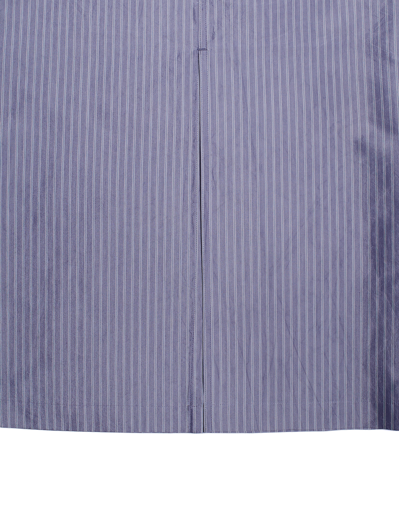 RAW SILK/GIZA STRIPE SKIRT｜BLUE