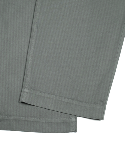 GARMENT DYED FINX COTTON HBT MECHANIC PANTS｜FOG KHAKI