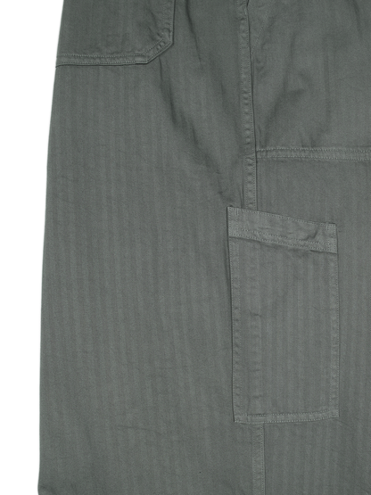 GARMENT DYED FINX COTTON HBT MECHANIC PANTS｜FOG KHAKI