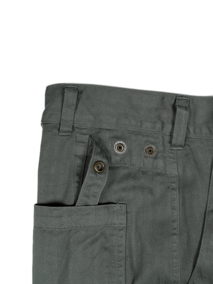 GARMENT DYED FINX COTTON HBT MECHANIC PANTS｜FOG KHAKI