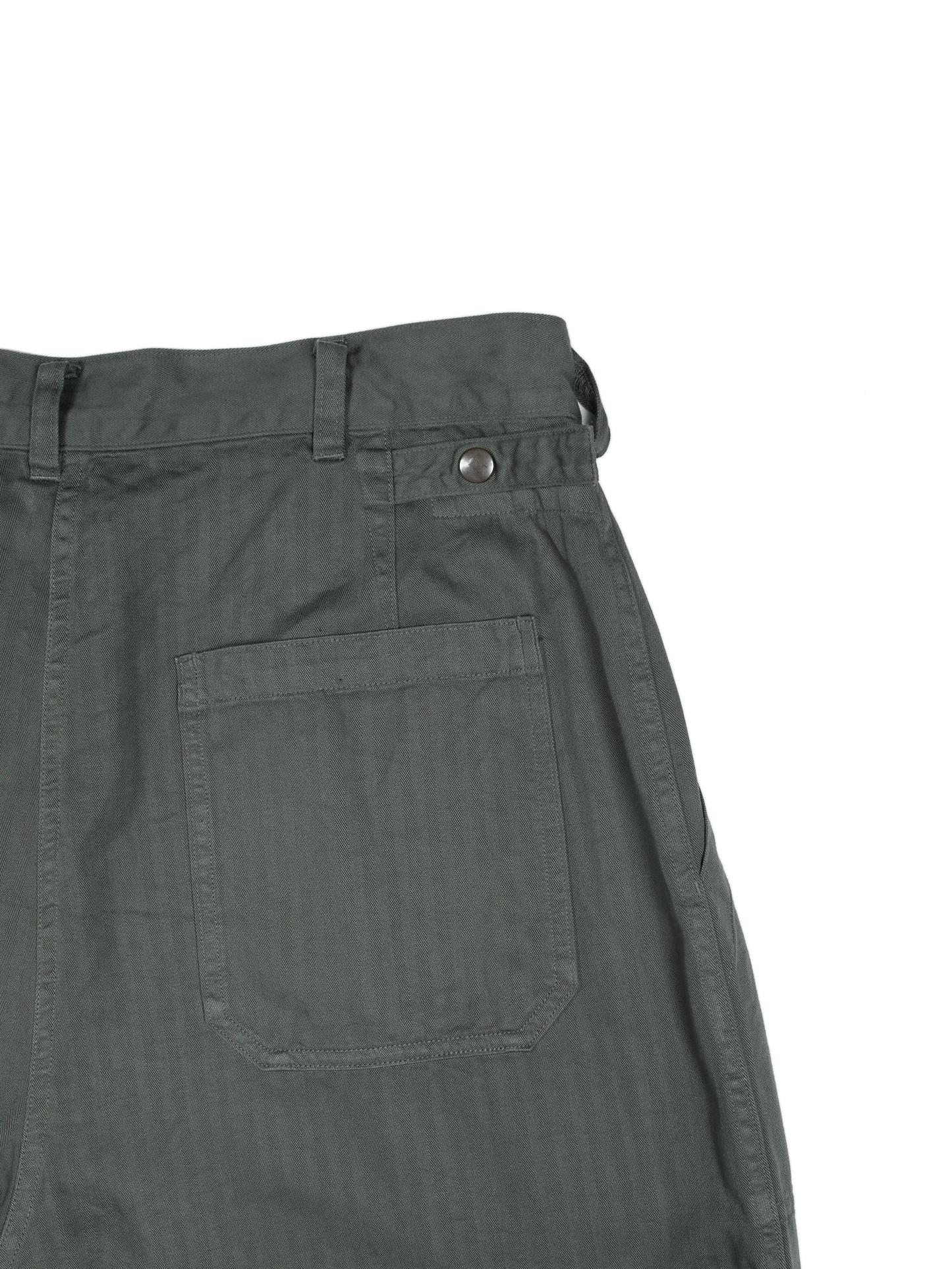 GARMENT DYED FINX COTTON HBT MECHANIC PANTS｜FOG KHAKI