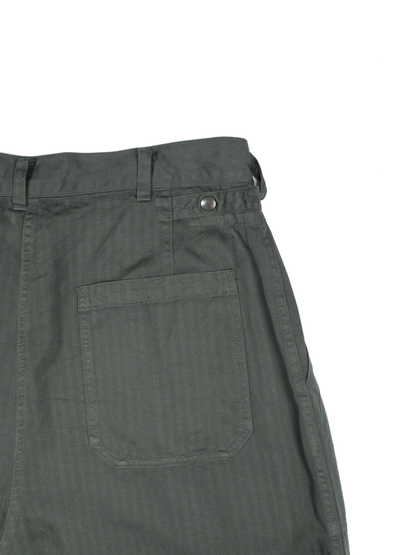 GARMENT DYED FINX COTTON HBT MECHANIC PANTS｜FOG KHAKI