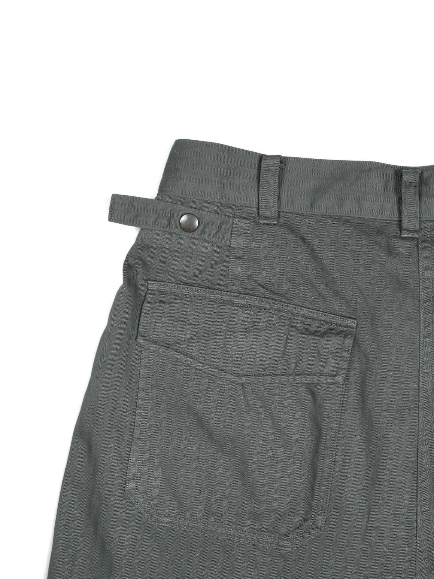 GARMENT DYED FINX COTTON HBT MECHANIC PANTS｜FOG KHAKI