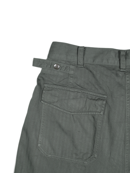 GARMENT DYED FINX COTTON HBT MECHANIC PANTS｜FOG KHAKI