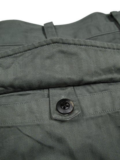 GARMENT DYED FINX COTTON HBT MECHANIC PANTS｜FOG KHAKI
