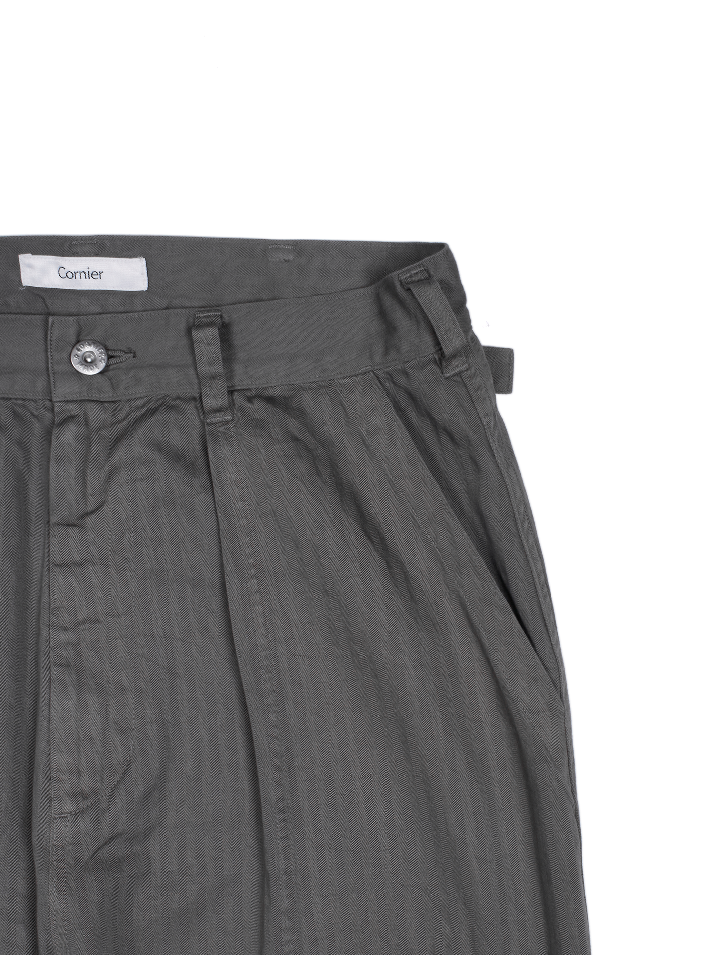 GARMENT DYED FINX COTTON HBT MECHANIC PANTS｜GREIGE