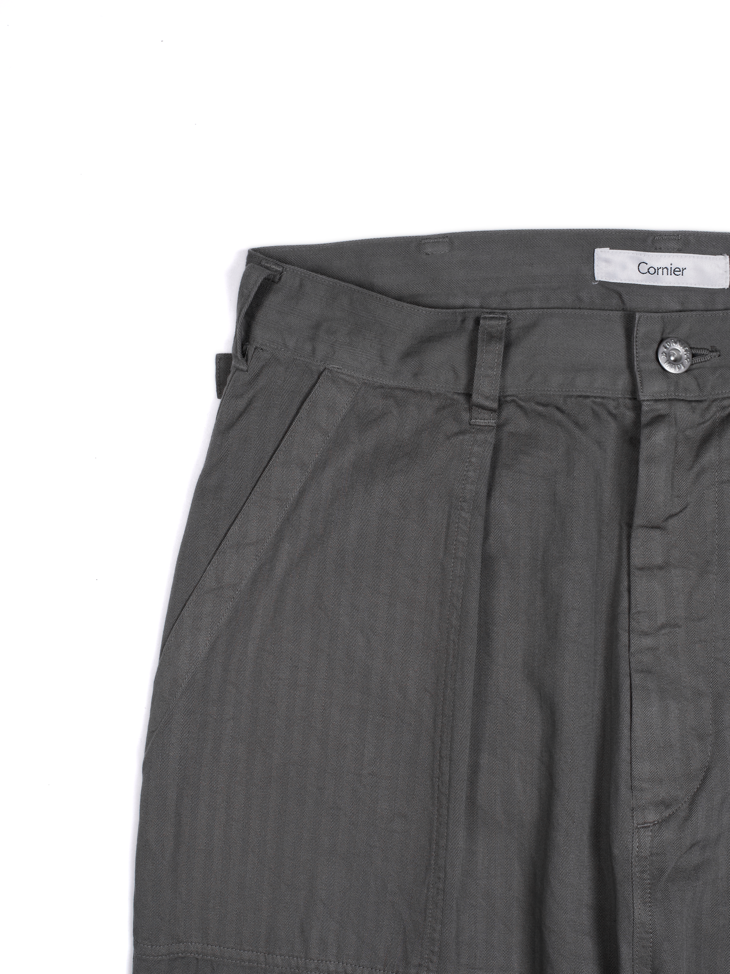 GARMENT DYED FINX COTTON HBT MECHANIC PANTS｜GREIGE