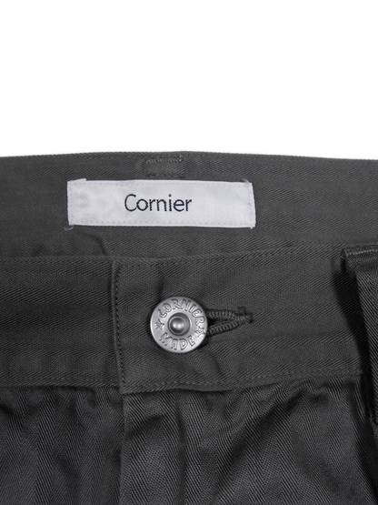 GARMENT DYED FINX COTTON HBT MECHANIC PANTS｜GREIGE