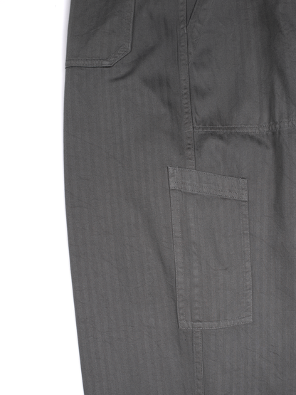 GARMENT DYED FINX COTTON HBT MECHANIC PANTS｜GREIGE