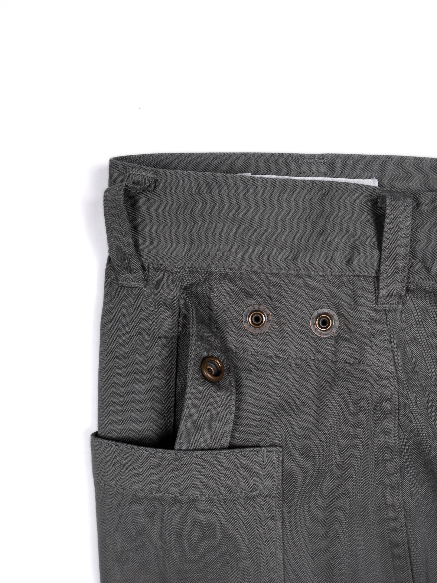 GARMENT DYED FINX COTTON HBT MECHANIC PANTS｜GREIGE