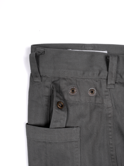 GARMENT DYED FINX COTTON HBT MECHANIC PANTS｜GREIGE