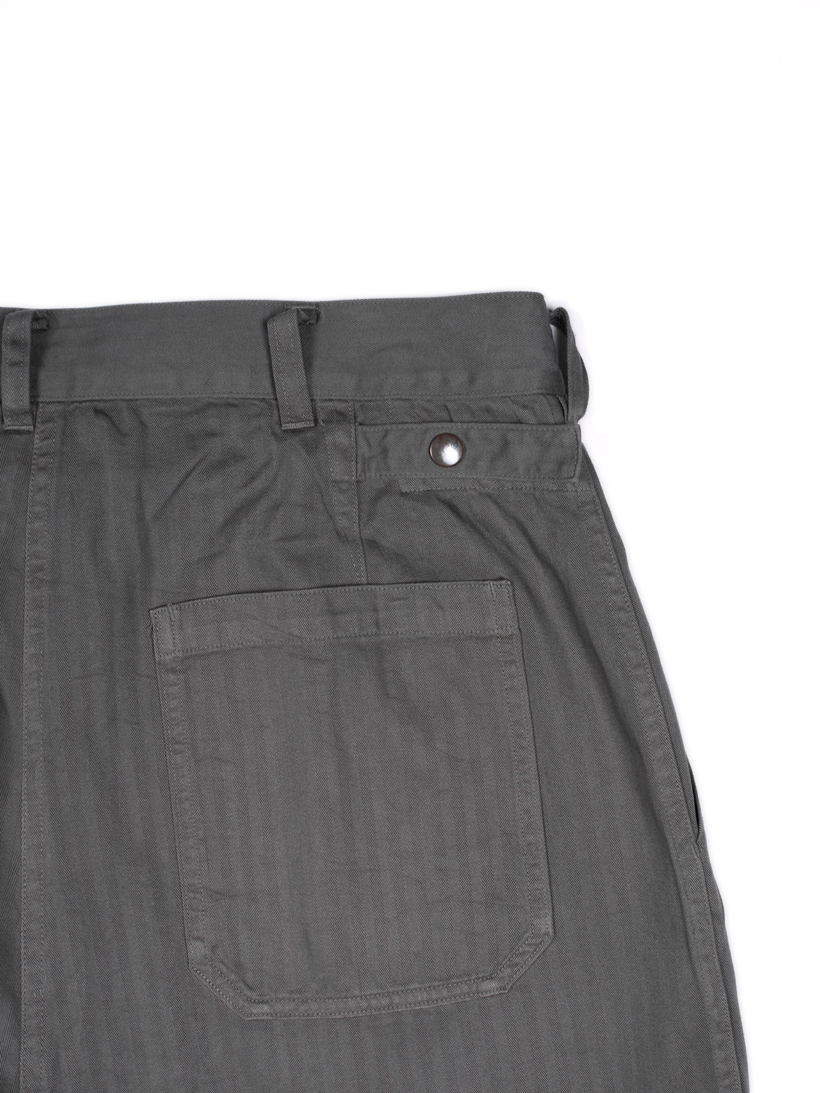 GARMENT DYED FINX COTTON HBT MECHANIC PANTS｜GREIGE