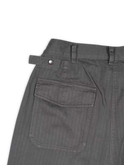 GARMENT DYED FINX COTTON HBT MECHANIC PANTS｜GREIGE