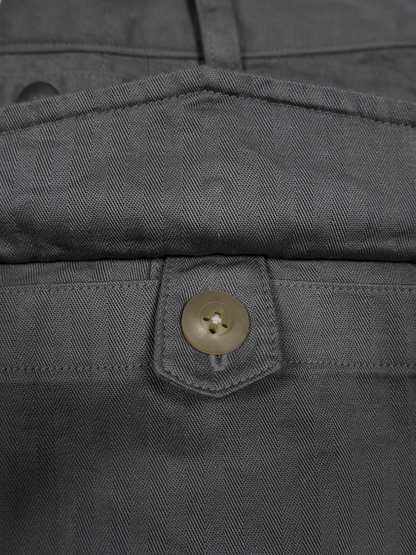GARMENT DYED FINX COTTON HBT MECHANIC PANTS｜GREIGE