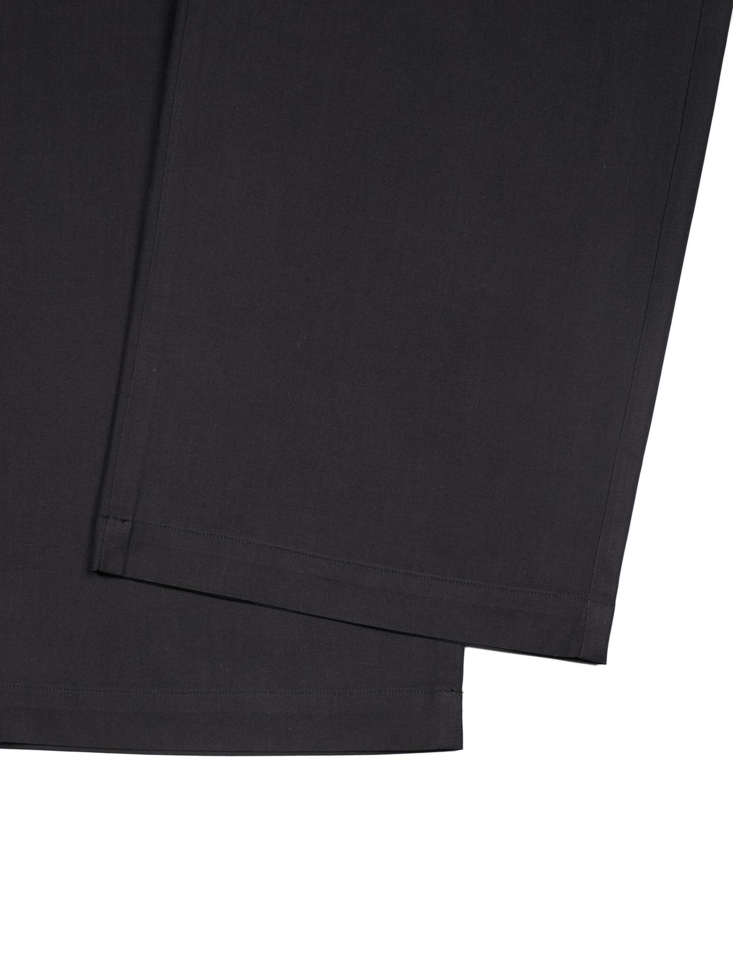 FINX COTTON CHAMBRAY LIGHT DENIM EASY PANTS｜BLACK