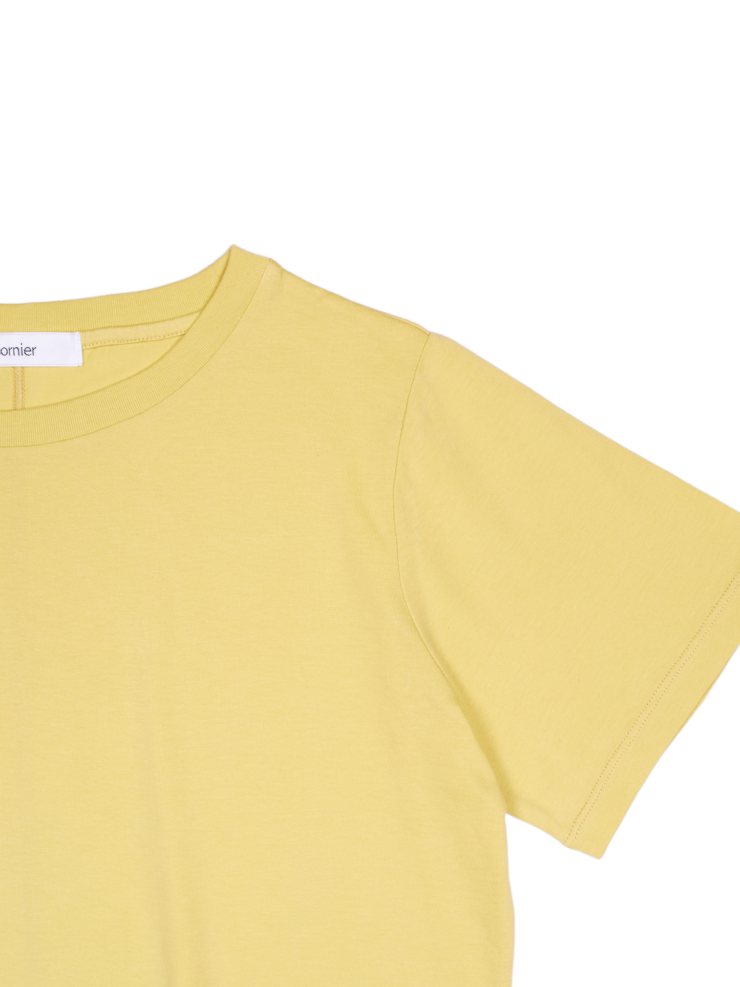SOFT TWISTED INDIAN COTTON JERSEY T-SHIRTS｜MUTED YELLOW