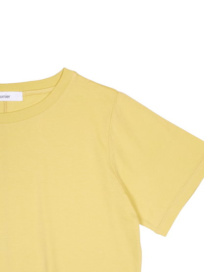 SOFT TWISTED INDIAN COTTON JERSEY T-SHIRTS｜MUTED YELLOW