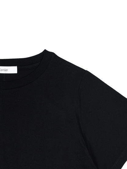 SOFT TWISTED INDIAN COTTON JERSEY T-SHIRTS｜BLACK