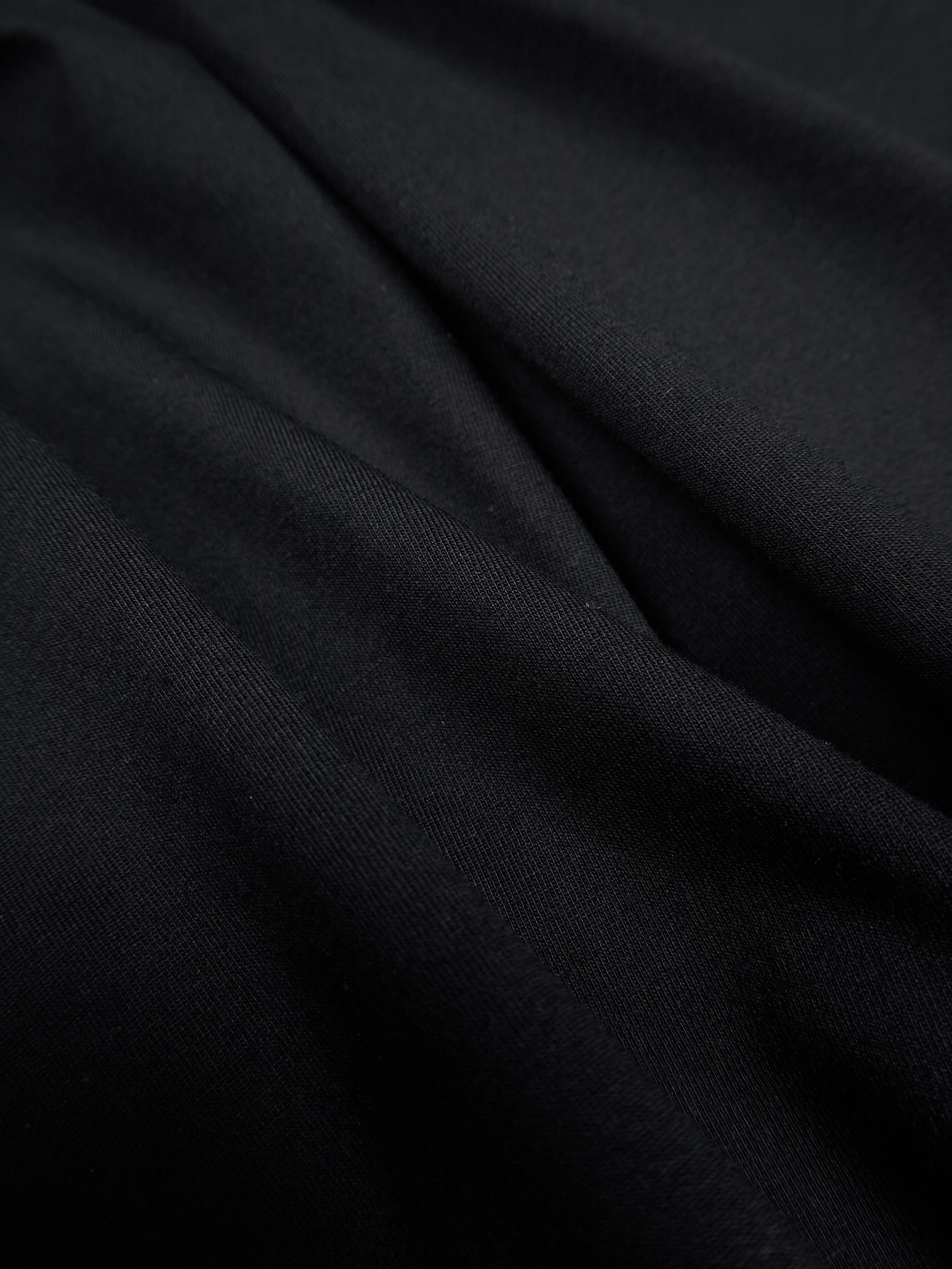 SOFT TWISTED INDIAN COTTON JERSEY T-SHIRTS｜BLACK
