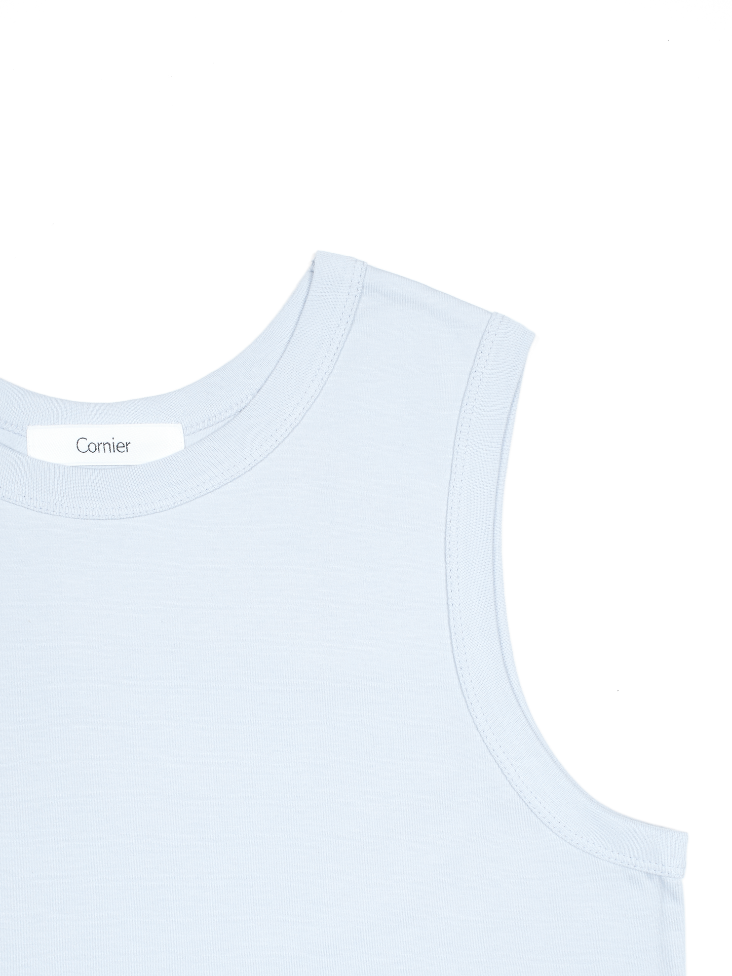 SOFT TWISTED INDIAN COTTON JERSEY TANK｜MIST BLUE