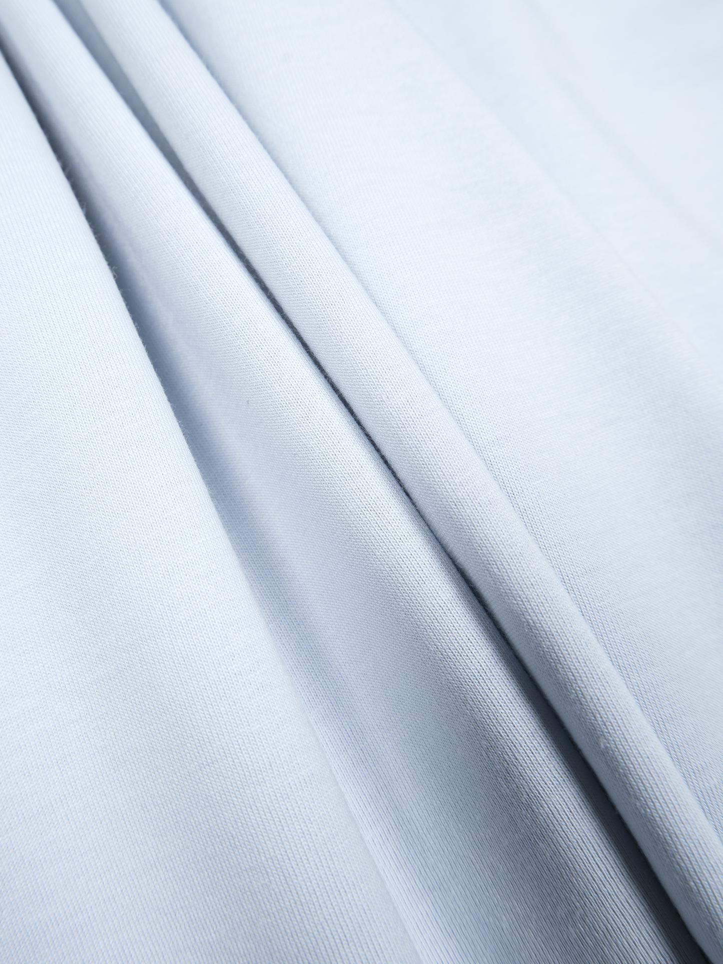 SOFT TWISTED INDIAN COTTON JERSEY FRENCH SLEEVE T-SHIRTS｜MIST BLUE