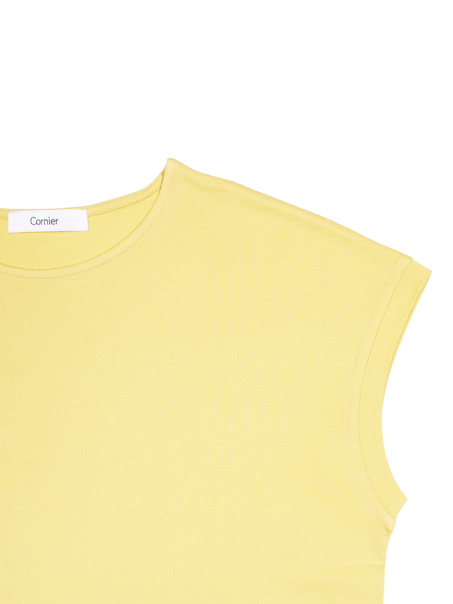 SOFT TWISTED INDIAN COTTON JERSEY FRENCH SLEEVE T-SHIRTS｜MUTED YELLOW