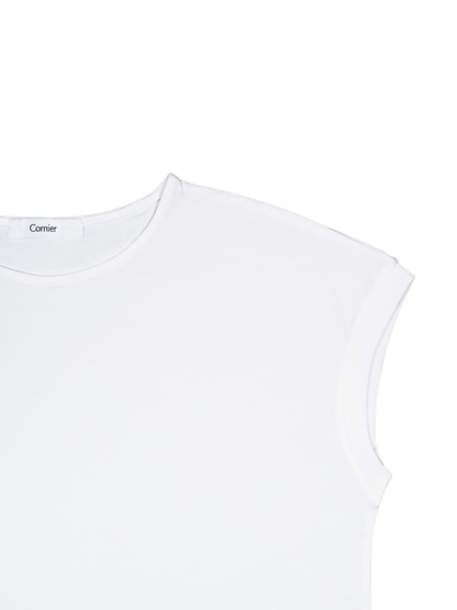SOFT TWISTED INDIAN COTTON JERSEY FRENCH SLEEVE T-SHIRTS｜OFF WHITE