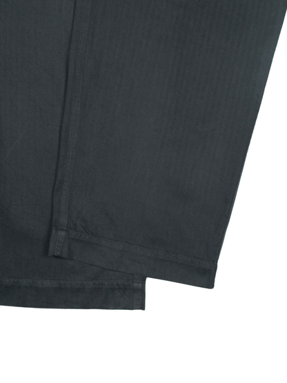GARMENT DYED FINX COTTON HBT MECHANIC PANTS｜INK BLACK
