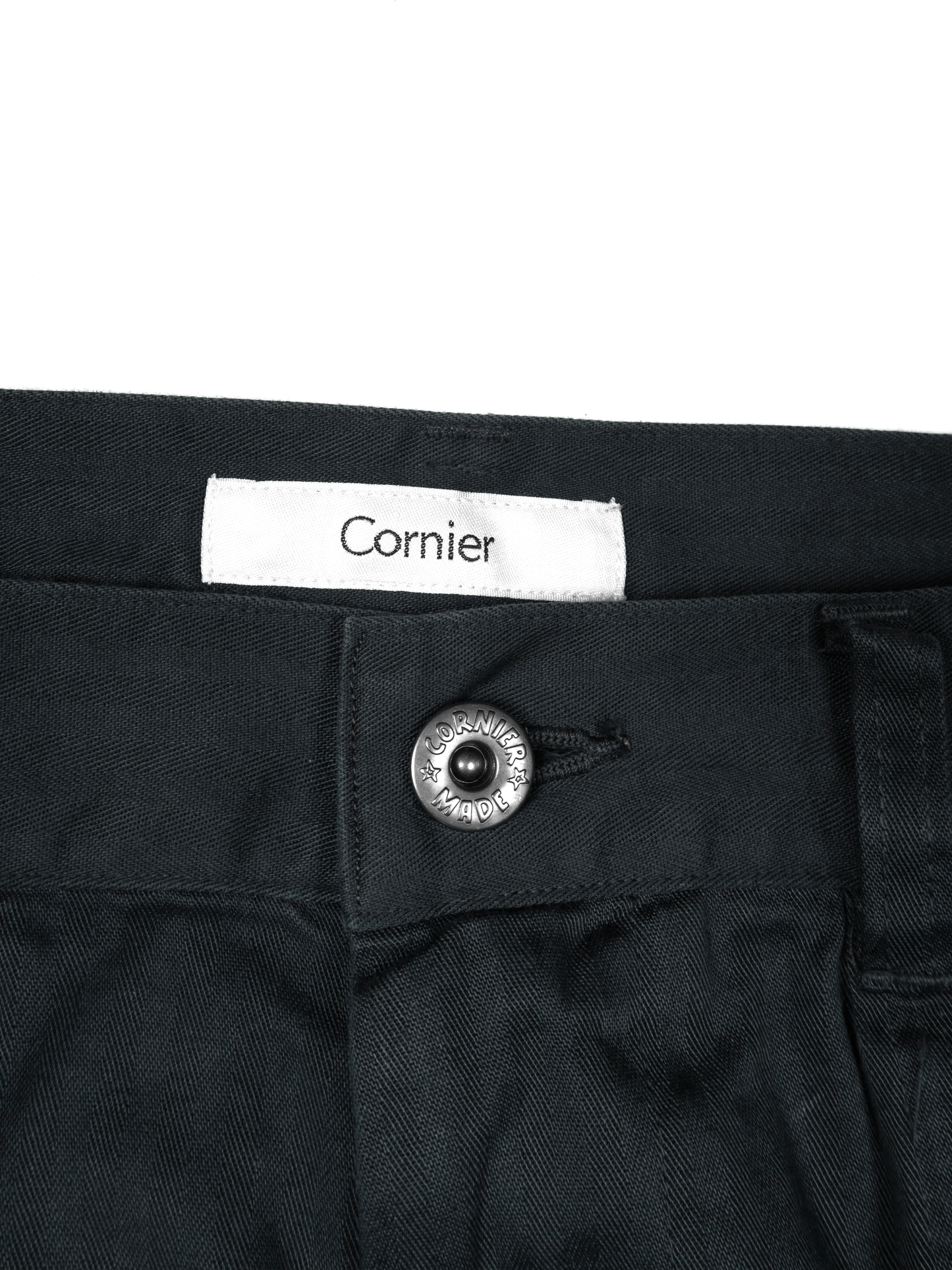 GARMENT DYED FINX COTTON HBT MECHANIC PANTS｜INK BLACK