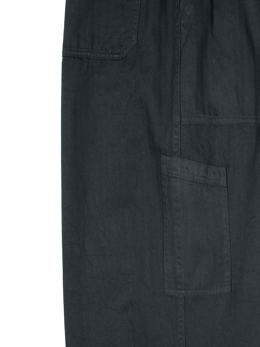 GARMENT DYED FINX COTTON HBT MECHANIC PANTS｜INK BLACK