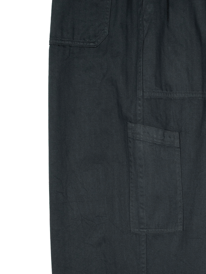 GARMENT DYED FINX COTTON HBT MECHANIC PANTS｜INK BLACK