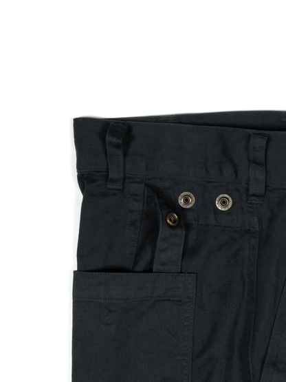 GARMENT DYED FINX COTTON HBT MECHANIC PANTS｜INK BLACK