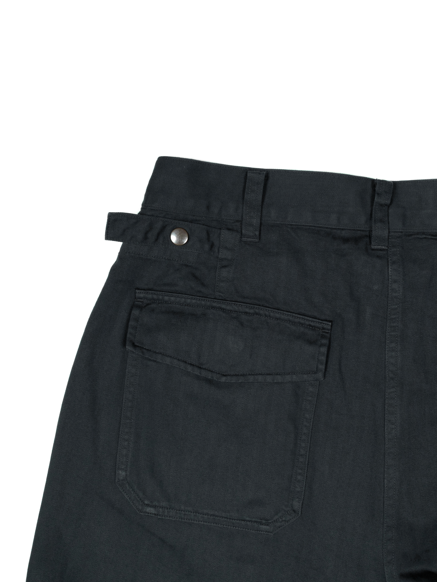 GARMENT DYED FINX COTTON HBT MECHANIC PANTS｜INK BLACK