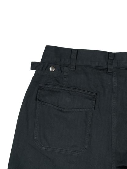 GARMENT DYED FINX COTTON HBT MECHANIC PANTS｜INK BLACK